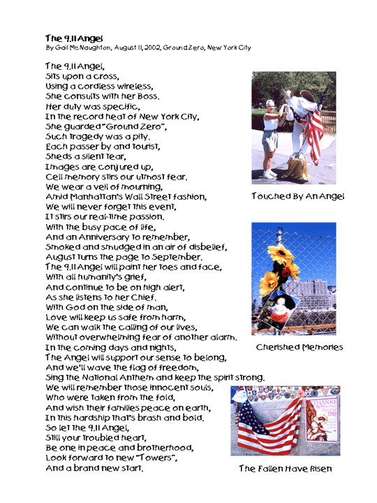 September 11, 2011 – Sharing My Poetry